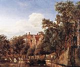 Jan Van Der Heyden Canvas Paintings - View of the Herengracht, Amsterdam